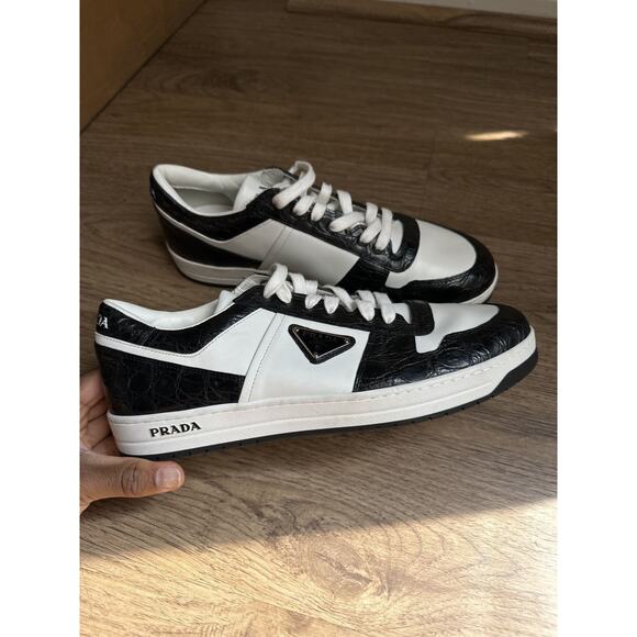 Prada $2,000 Downtown croc embossed sneaker main image 5
